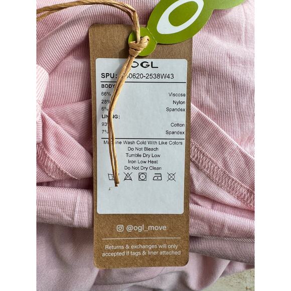 NWT OGL Scoop Neck Side Ruched Airy Brami Midi Dress Eco Skinkiss Medium - Picture 9 of 9